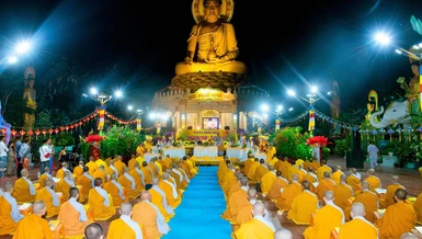 Trang nghiêm Pháp hội Dược Sư tại chùa Giác Hoa