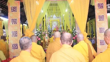 Đồng Tháp: Tưởng niệm chung thất Trưởng lão Hòa thượng Thích Thiện Phương tại chùa Bửu Lâm