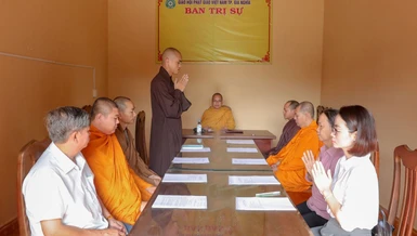 Buổi họp nhằm triển khai các hoạt động Phật sự sắp tới của Phật giáo TP.Gia Nghĩa