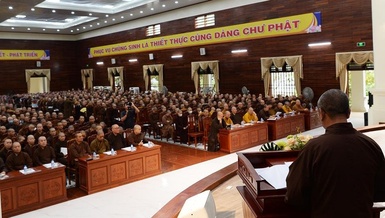 Hội nghị sinh hoạt Tăng sự do Ban Trị sự GHPGVN tỉnh Nam Định tổ chức