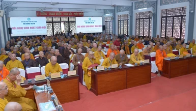 Quang cảnh phiên bế mạc Hội nghị sinh hoạt Giáo hội năm 2024, tại thiền viện Quảng Đức