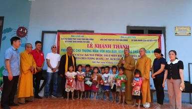 Phòng học cho Trường mầm non Hoa Ban được bàn giao và đưa vào sử dụng