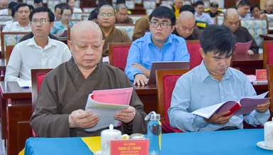 Hòa thượng Thích Lệ Trang tham dự hội nghị