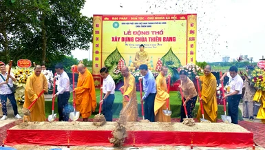 Khởi công trùng tu di chùa Thiên Bang