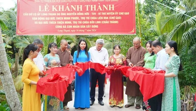 Khánh thành, đưa vào sử dụng cầu bê-tông Bờ Cộ tại ấp Long Thạnh, xã Bàn Long 