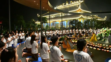 Đêm thắp nến tưởng niệm anh linh chư vị anh hùng, liệt sĩ tại thiền viện Trúc Lâm Bình Phước