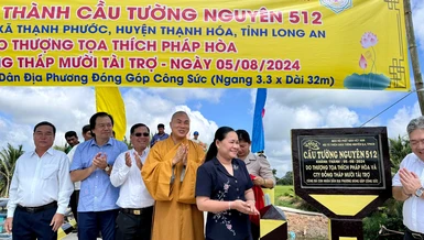 Khánh thành cầu Tường Nguyên 512 tại xã Thạnh Phước, H.Thạnh Hóa (Long An)
