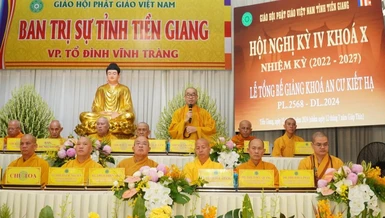 Hội nghị kỳ 4 khóa X nhằm sơ kết hoạt động Phật sự 6 tháng đầu năm 2024 của Phật giáo tỉnh