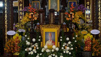 Di ảnh Hòa thượng Thích Từ Tánh tôn trí tại chùa Phổ Đà