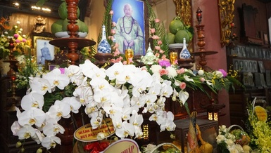 Di ảnh Hòa thượng Thích Thiện Nguyện tại Tổ đường chùa Linh Ứng, TP.Đà Nẵng