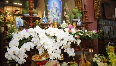 Di ảnh Hòa thượng Thích Thiện Nguyện tại Tổ đường chùa Linh Ứng, TP.Đà Nẵng