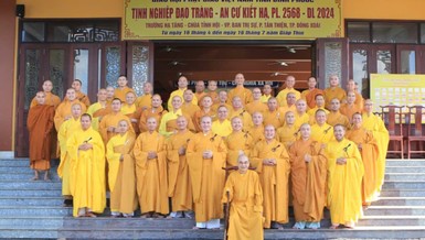 Khóa huân tu tập trung dành cho chư Tăng GHPGVN tỉnh, tại chùa Tỉnh Hội