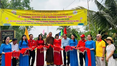 Cắt băng khánh thành cầu Tường Nguyên 527 tại H.Châu Thành, Hậu Giang