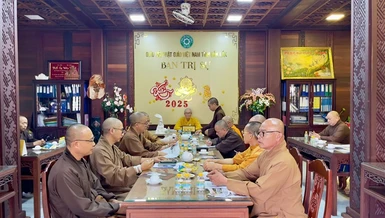 Buổi họp của Ban Thường trực Ban Trị sự GHPGVN tỉnh nhằm triển khai các Phật sự quan trọng