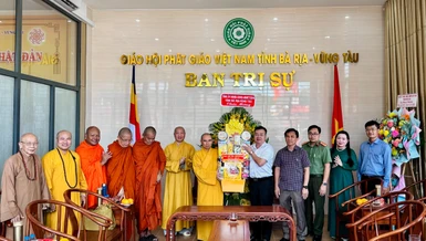 BR-VT: Lãnh đạo tỉnh thăm, chúc mừng Đại lễ Phật đản Phật lịch 2569 đến Ban Trị sự GHPGVN tỉnh