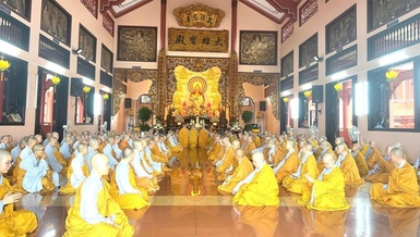 Phân ban Ni giới Phật giáo tỉnh Bình Phước tổ chức Lễ tác pháp An cư kiết hạ Phật lịch 2569 cho 150 hành giả Ni