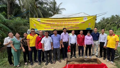 Khởi công xây dựng cho đến gia đình ông Nguyễn Văn Lâm, tại xã Mỹ Chánh Hòa