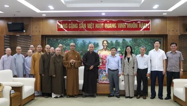 Đoàn Ban Trị sự GHPGVN tỉnh thăm lãnh đạo Tỉnh ủy tỉnh Đồng Tháp