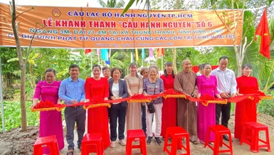 Câu lạc bộ Hạnh Nguyện cùng địa phương khánh thành và đưa vào sử dụng cầu Hạnh Nguyện số 6