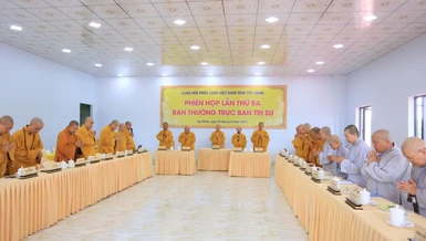 Ban Thường trực Ban Trị sự GHPGVN tỉnh họp triển khai Phật sự