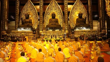 Khóa lễ cầu nguyện quốc thái dân an tại chùa Tam Chúc