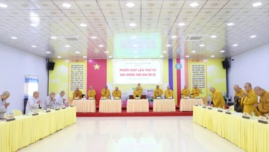 Buổi họp của Ban Thường trực tại chùa Pháp Minh