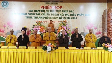 Ban Thường trực Hội đồng Trị sự tổ chức phiên họp cùng các Ban Trị sự khu vực phía Bắc