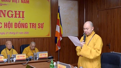 Thượng tọa Thích Đức Thiện được giới thiệu tiếp tục là đại biểu của Trung ương GHPGVN ứng cử Đại biểu Quốc hội khóa XVI, nhiệm kỳ 2026-2031 - Ảnh: B.Toàn/BGN