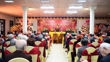 Quang cảnh Lễ khánh thọ Phật tử cao niên tại chùa Phổ Chiếu