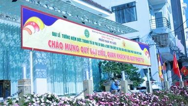 Bandroll chào mừng Đại biểu về tham dự Đại lễ