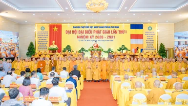 Ra mắt nhân sự Ban Trị sự Phật giáo TP.HCM nhiệm kỳ I (2026-2031) - Ảnh: Đăng Huy