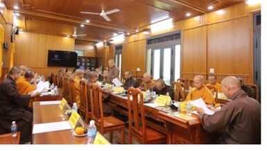 Ban Thường trực Ban Trị sự GHPGVN tỉnh họp triển khai các Phật sự