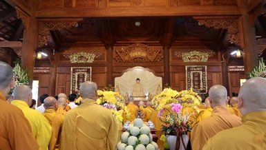 Lễ an vị tôn tượng Phật hoàng Trần Nhân Tông và lạc thành Anh Linh Tưởng Niệm đường tại thiền viện Trúc Lâm Tây Ninh