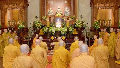 Lễ tưởng niệm 11 năm ngày viên tịch của Trưởng lão Hòa thượng Thích Tâm Châu - Ảnh: Bảo Toàn/BGN