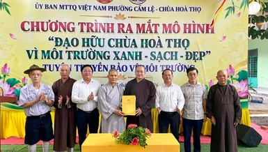 Ra mắt mô hình “Đạo hữu chùa Hòa Thọ vì môi trường xanh - sạch - đẹp”
