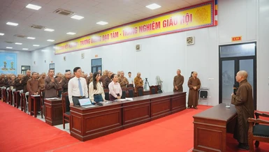 Lớp bồi dưỡng kỹ năng trụ trì tại Trung tâm Văn hóa Phật giáo Thủ đô (xã Bát Tràng)