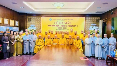 Toàn ban Văn hóa - Nghi lễ Phật giáo TP.HCM họp mặt lần đầu sau khi nhận quyết định chuẩn y nhân sự