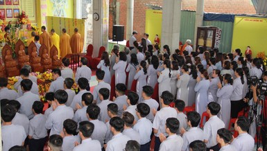 Trang nghiêm lễ hiệp kỵ chư vị sáng lập, ân sư, tôn sư, Chư Thánh tử đạo - Ảnh: Ban Thông tin truyền Thông GĐPT TP.HCM