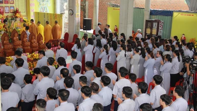 Trang nghiêm lễ hiệp kỵ chư vị sáng lập, ân sư, tôn sư, Chư Thánh tử đạo - Ảnh: Ban Thông tin truyền Thông GĐPT TP.HCM