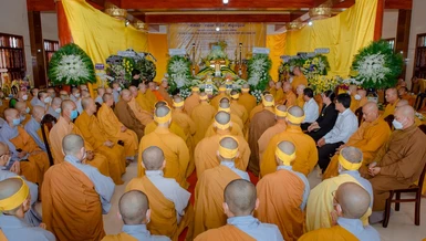 Lễ truy niệm Trưởng lão Hòa thượng Thích Nhựt Huệ diễn ra chiều 13-5 tại chùa Hội An