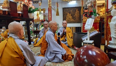 Chư Ni Phật giáo quận 3 tác pháp An cư kiết hạ Phật lịch 2566