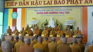 Lễ bế giảng khóa bồi dưỡng trụ trì năm 2022 của Phật giáo huyện Củ Chi