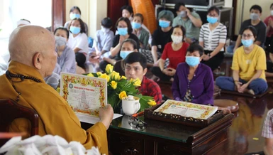 Khóa lễ quy y cho Phật tử tại chùa Bửu Đà, quận 10, TP.HCM