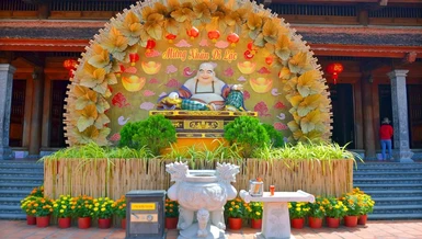 Mừng Xuân Di Lặc tại thiền viện Trúc Lâm Phương Nam, TP.Cần Thơ 