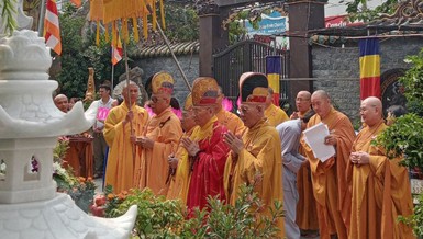 Chư tôn đức giáo phẩm thực hiện khóa lễ an vị tôn tượng Bồ-tát Quán Thế Âm