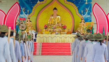 Gia đình Phật tử TP.HCM khai mạc Liên trại huấn luyện huynh trưởng Lộc Uyển và A Dục năm 2023