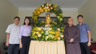 Phòng An ninh nội địa - Công an TP.HCM chúc mừng Phật đản đến Báo Giác Ngộ