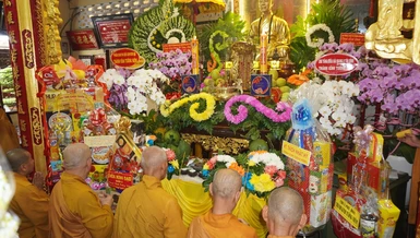 Tổ đình Phật Bửu (Q.3, TP.HCM) trang nghiêm tưởng niệm Trưởng lão Hòa thượng Thích Minh Trực