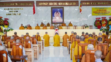 Ban Trị sự GHPHVN H.Củ Chi bế giảng khóa An cư kiết hạ Phật lịch 2567