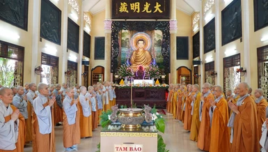 Trường hạ chùa Vĩnh Phước tác pháp Tự tứ, kết thúc khóa An cư kiết hạ Phật lịch 2567